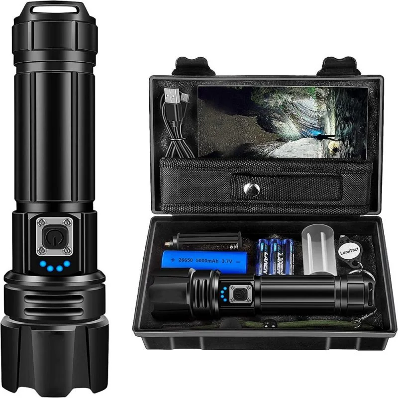 Long-Range High-Power Xhp70 90 Tactical LED Flashlight