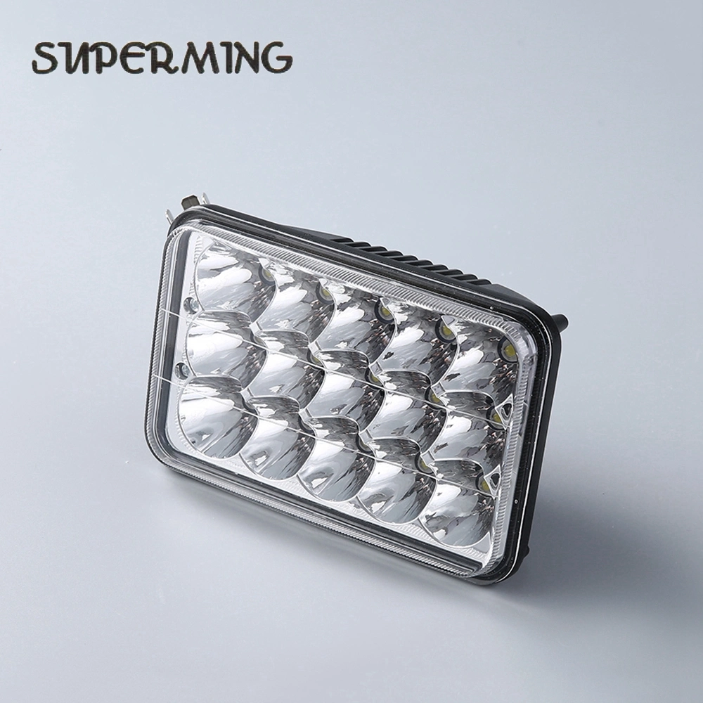 LED Driving Light Luz De High Low 45W 5inch 4X6 LED Headlight Fog Light for SUV ATV Jeep Offroad